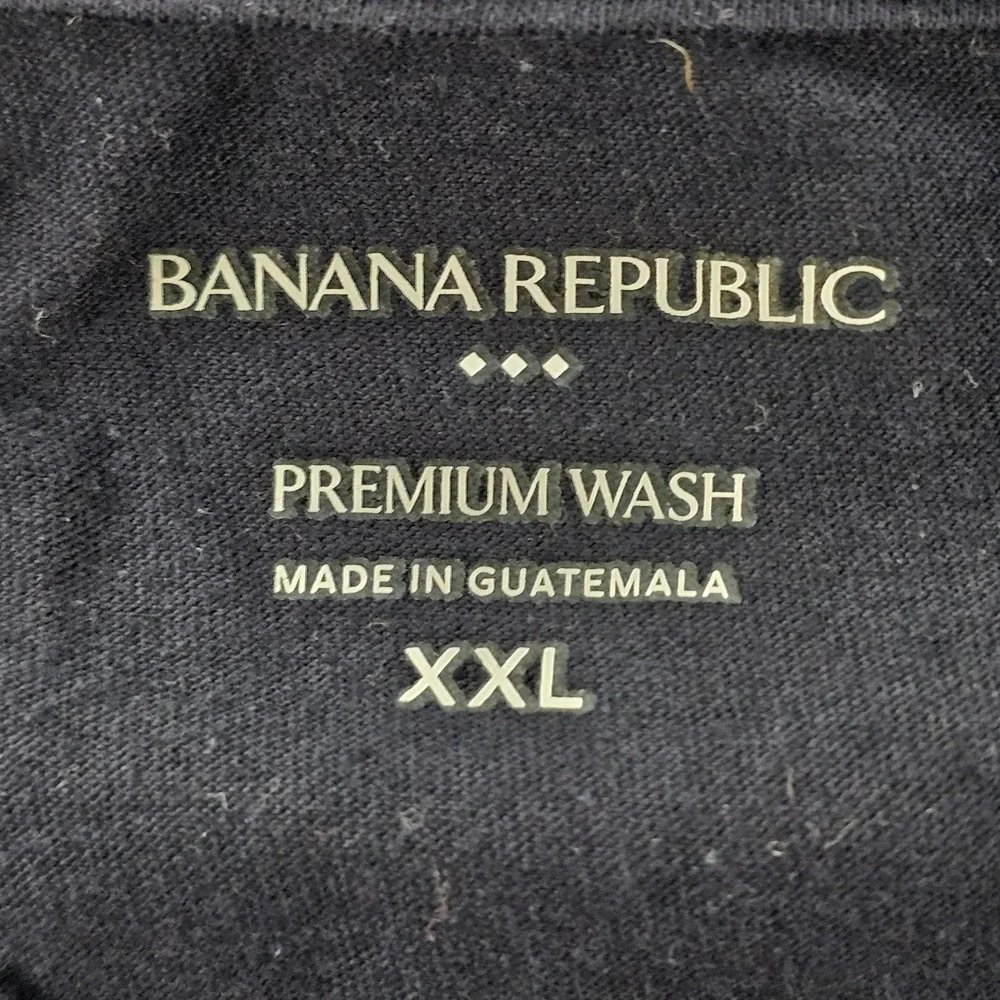 Banana Republic Premium Wash Blue Short Sleeve Cotton Blend T-Shirt Men's 2XL